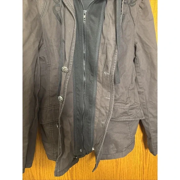 Roar Corduroy Blazer Jacket Men Medium Fray Distressed Detailed Lining Drk Brown